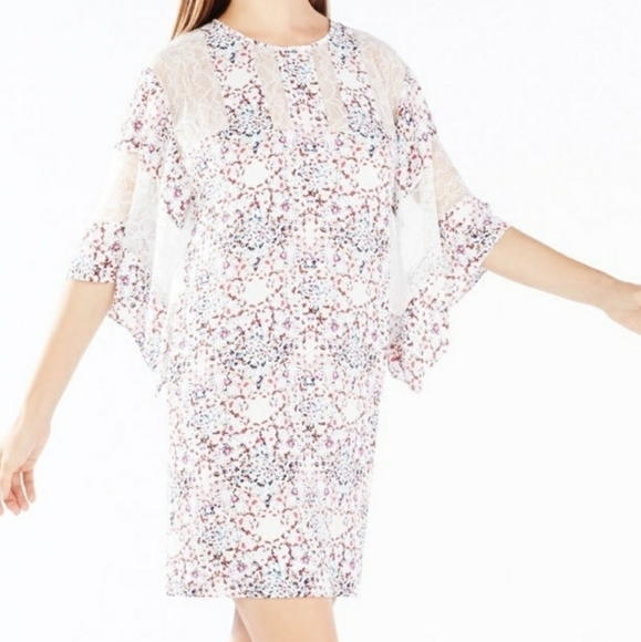 BCBGMaxAzria Susannah Print Blocked Kaftan Dress - Picture 1 of 6